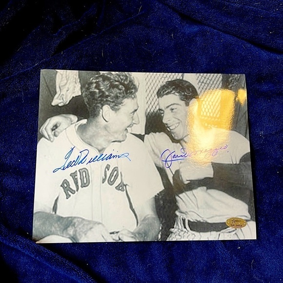 Joe dimaggio Ted willliams signed 8x10 photo - Picture 1 of 3
